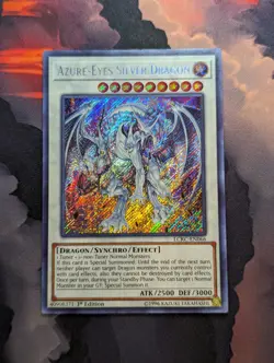 Yugioh Azure-Eyes Silver Dragon LCKC EN066 Secret Rare 1st Ed - NM - Image 1