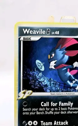 Pokemon TCG 17/127 WEAVILE G Platinum Base Holo Rare Card NM 2009 - Image 2