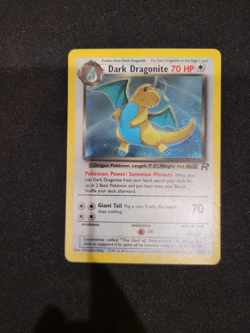 Dark Dragonite 5/82 Holo Rare Team Rocket Pokemon Card LP Condition Vintage - Image 1