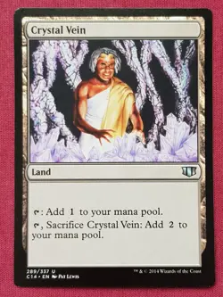 Magic The Gathering COMMANDER 2014 C14 CRYSTAL VEIN land card MTG - Image 1