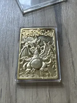 Vintage Pokemon Burger King 23K Gold Charizard Gold Card With Case - Image 2