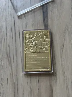 Vintage Pokemon Burger King 23K Gold Charizard Gold Card With Case - Image 4