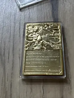 Vintage Pokemon Burger King 23K Gold Charizard Gold Card With Case - Image 5