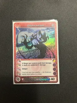 DRAKNESS 55/50/75/50 Super Rare 1st Edition Chaotic TCG Card Dawn of Perim NM - Image 1