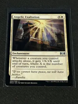 Magic the Gathering Ravnica Allegiance Angelic Exaltation - Image 1