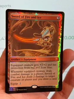 1X FOIL Sword of Fire and Ice MASTERPIECE NM MTG Magic Kaladesh Invention MPS - Image 1