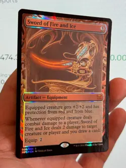1X FOIL Sword of Fire and Ice MASTERPIECE NM MTG Magic Kaladesh Invention MPS - Image 2