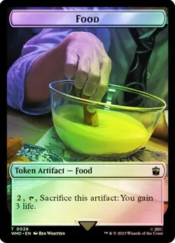 Food Token (#026) / Human Token Foil Doctor Who Commander NM MTG - Image 1