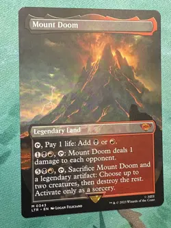 [1x] Mount Doom - Borderless Near Mint, English Lord of the Rings Extras MTG - Image 2