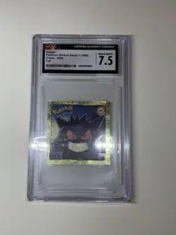 1999 Pokemon TCG Artbox Stickers Series 1 Gold Foil Embossed Gengar #G02 - Image 1