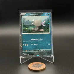 Pokemon TCG Paldean Wooper 041 HD SWIRL ?? Scarlet & Violet Promo Cosmos Holo - Image 1