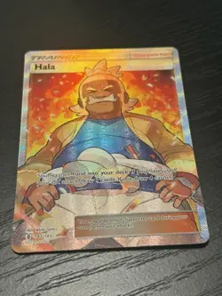 Pokemon Hala 143/145 Guardians Rising Trainer Full Art Ultra Rare Holo - HP - Image 1