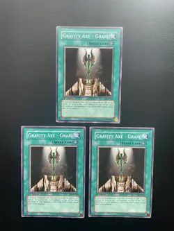 Yugioh Gravity Axe - Grarl DCR-034 Common 1st Edition MP/HP X3 - Image 1