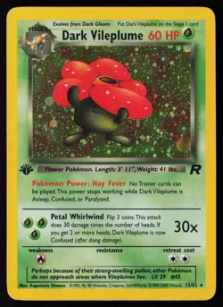 1st Edition Dark Vileplume 13/82 Team Rocket Pokemon TCG MP - LP - Image 1