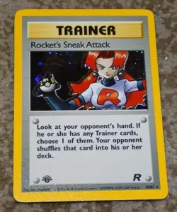 POKEMON ROCKET'S SNEAK ATTACK TRAINER HOLO 1st EDITION 16/82 TEAM ROCKET SET - Image 1