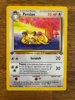 Persian - 42/64 - Pokemon Jungle 1st Edition - Uncommon WOTC MP - Image 1