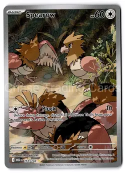 Spearow 151/132 Illustration Rare Mega Evolution Pokemon TCG Mint NM - Image 1