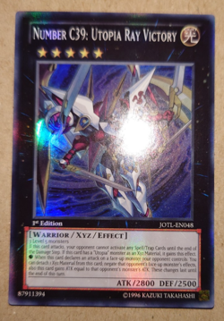 Yu-Gi-Oh! TCG Number C39: Utopia Ray Victory JOTL-EN048 Super Rare 1st Edition - Image 1