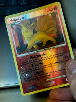 Shiny Vulpix SH6 Secret Rare Reverse Holo Pokemon Platinum Card CHECK Descriptio - Image 2