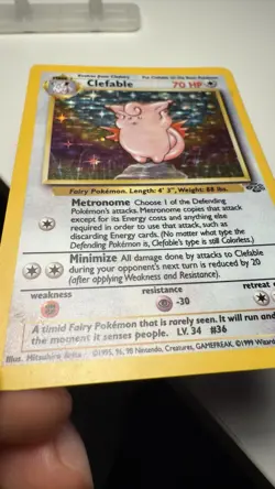 Pokemon Clefable Holo 1/64 Jungle 1999 WOTC English Vintage Card - Image 4