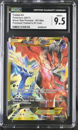 CGC 9.5 Yveltal EX 2017 Black Star Promo XY150a Pokemon Card - Image 1