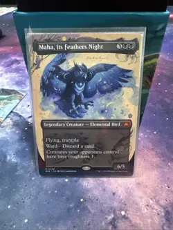 Maha, Its Feathers Night (Borderless) Bloomburrow Regular - Image 2