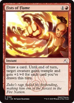 NM Fists of Flame, MTG, Avatar: The Last Airbender, Magic the Gathering, 166 - Image 1
