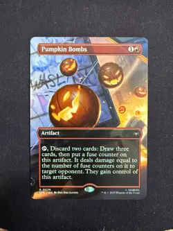 Pumpkin Bombs (BORDERLESS) Marvel Spider-Man - Magic (MTG) - Image 1