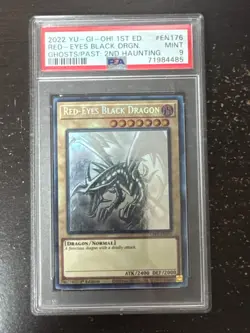Yu-Gi-Oh! PSA 9 Red-Eyes Black Dragon GFP2-EN176 Ghost Rare 1st Edition Mint - Image 1