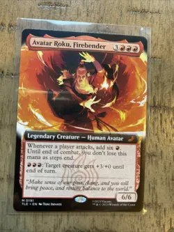 WOTC Avatar: The Last Airbender: Eterna Avatar Roku, Firebender (Extended NM - Image 1