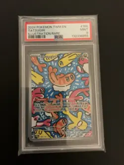 Pokemon TCG 2024 Pokemon Twm En-Twilight Masquerade Tatsugiri #186 PSA 9 - Image 1