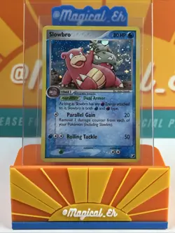 Slowbro #13 Holo Rare Swirl Pokemon TCG 2005 Ex Unseen Forces MP - Image 1