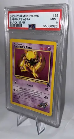 2000 Pokemon Black Star Promo #19 Sabrina’s Abra - PSA 9 MINT - Image 3