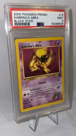 2000 Pokemon Black Star Promo #19 Sabrina’s Abra - PSA 9 MINT - Image 4