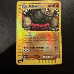 2002 Pokemon Expedition Set Golem Reverse Foil Holo #14/165 - Image 1
