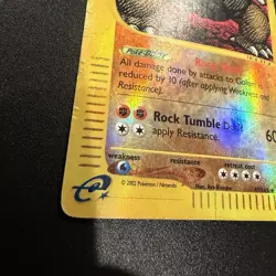 2002 Pokemon Expedition Set Golem Reverse Foil Holo #14/165 - Image 3