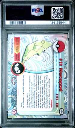 2000 TOPPS CHROME POKEMON T.V. #11 METAPOD PSA 9 - Image 2