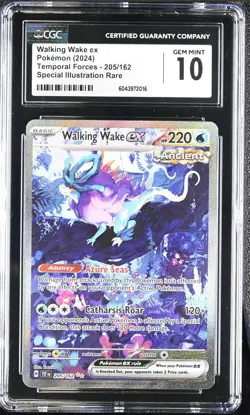Pokemon Temporal Forces Walking Wake EX SIR 205/162 CGC 10 - Image 1