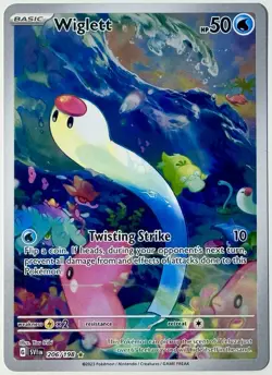 Wiglett 206/198 SV Base Set Illustration Rare Holo- Pokemon TCG- NM/M - Image 1