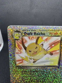 Pokemon TCG 2002 Legendary Collection Dark Raichu Holo7/110 Heavy/Damaged/played - Image 3