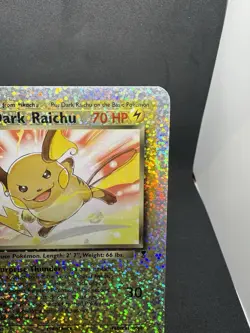 Pokemon TCG 2002 Legendary Collection Dark Raichu Holo7/110 Heavy/Damaged/played - Image 4