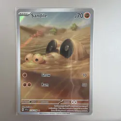 Pokemon TCG Sandile Scarlet & Violet Base Set 216/198 Holo Illustration Rare NM - Image 1