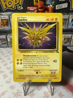 Pokemon TCG Zapdos Fossil Rare - Non Holo 30/62 LP+ - Image 1
