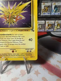 Pokemon TCG Zapdos Fossil Rare - Non Holo 30/62 LP+ - Image 4
