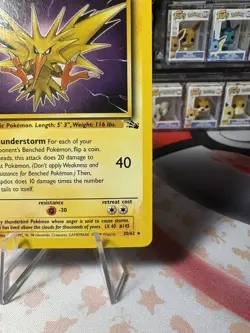 Pokemon TCG Zapdos Fossil Rare - Non Holo 30/62 LP+ - Image 5
