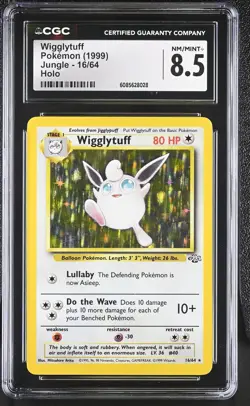 CGC 8.5 Wigglytuff 1999 Jungle 16/64 Holo Pokemon Card - Image 1