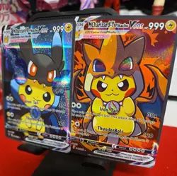 Pikachu MCharizard X + Y Pokemon Cute Cosplay Doujin ACG HOLO Card NM - Image 3