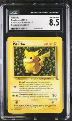 CGC 8.5 Ivy Pikachu 1999 Black Star Promo 1 Pokemon League Pokemon Card - Image 1