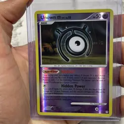 Unown [M] 66/123 Mysterious Treasures Reverse Holo Pokemon TCG LP+ Uncommon Card - Image 1