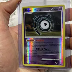 Unown [M] 66/123 Mysterious Treasures Reverse Holo Pokemon TCG LP+ Uncommon Card - Image 2